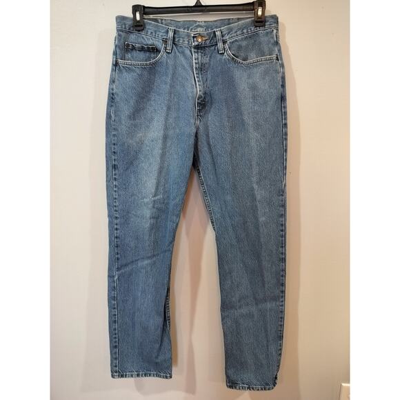 Wrangler Other - Wrangler Regular Fit Jeans 35x32 Blue Denim Mens Classic Straight Leg
